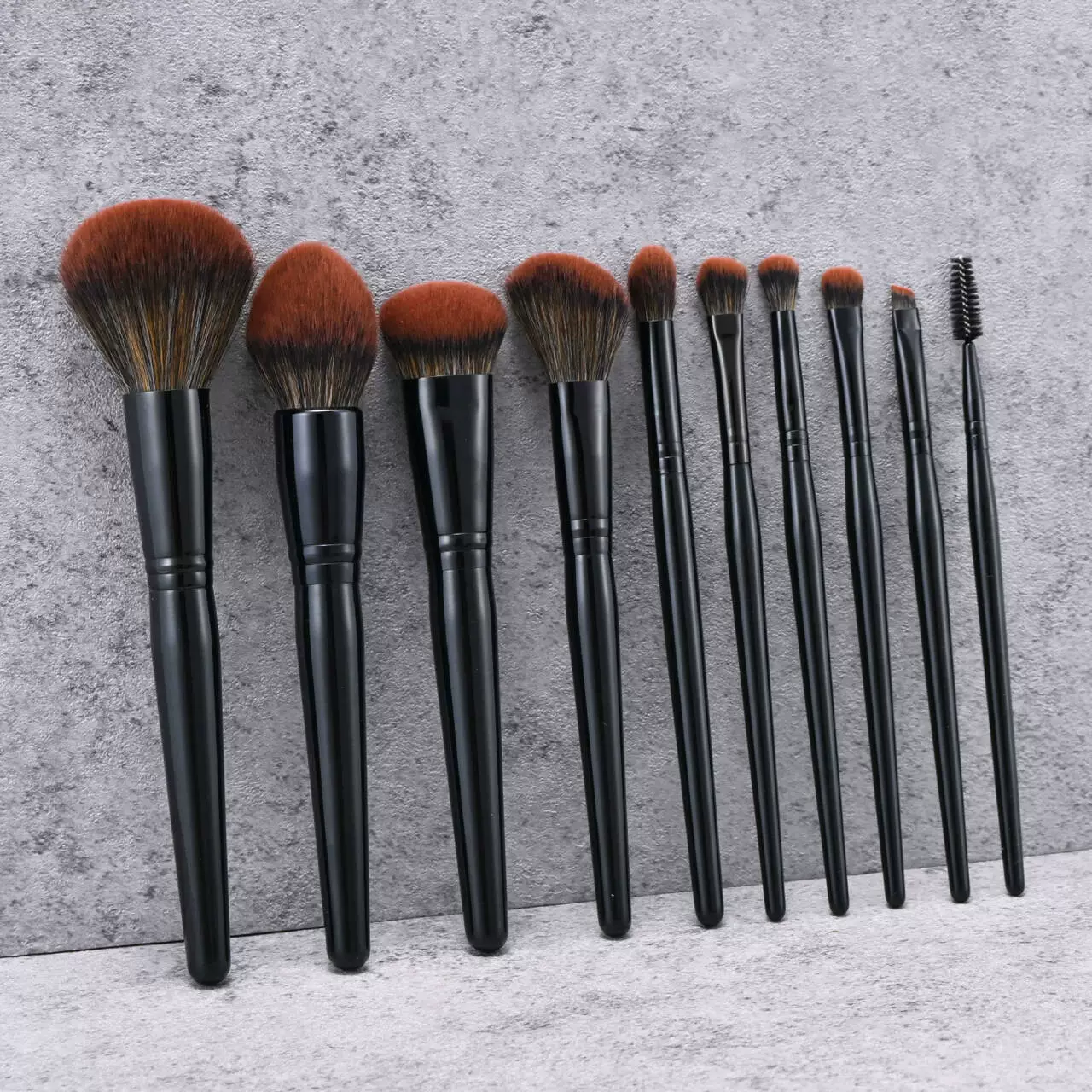 Свободная пудра, румяна для лица, тени для век, кисть для concealer в ручном использовании, 10 шт, полный набор