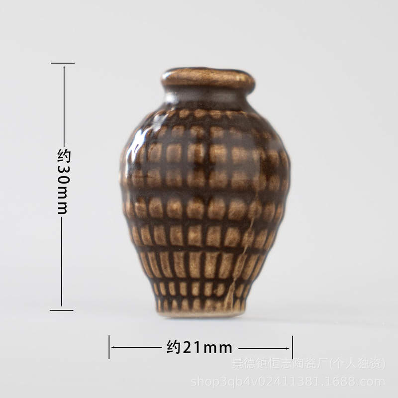 パーソナライズされた中国風景徳鎮セラミック 3D ミニ花瓶フラワーアレンジメント装飾オブジェクト指先装飾装飾品|undefined