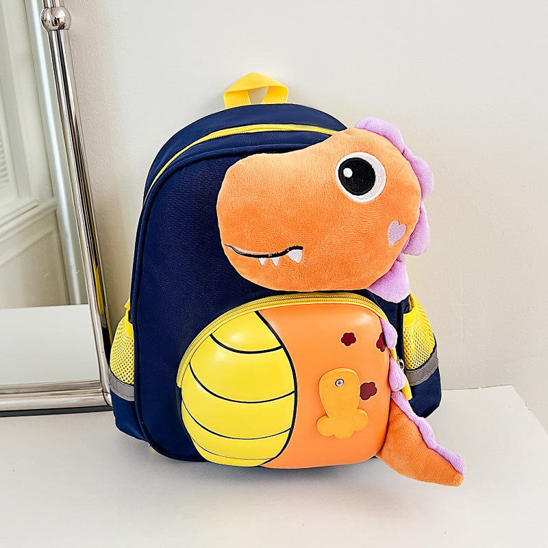 Nuevo dinosaurio niño mochila lindo muñeca de peluche bebé fuera de bocadillos mochila antideslizante niña mochila
