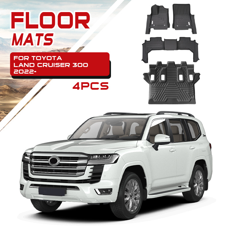 Txinrui adecuado para Land Cruiser lc300 Land Cruiser Alfombrilla impermeable para automóvil especial TPE productos para pies