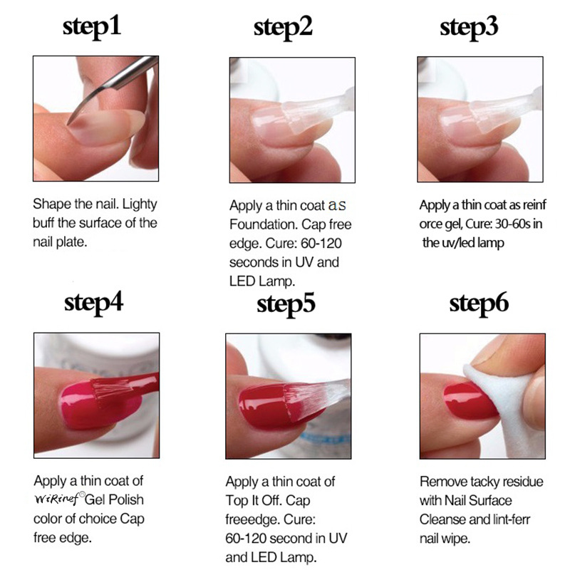 multicoloured nail polish for manicure for nails