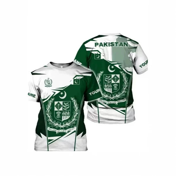 Pakistan Flag 3D Printed Men's T-Shirt Summer Men's Clothing Unisex Short Sleeve Top Fashion T-Shirt Pakistan Flag 3D Printed Men's T-Shirt Summer Men's Clothing Unisex Short Sleeve Top Fashion T-Shirt