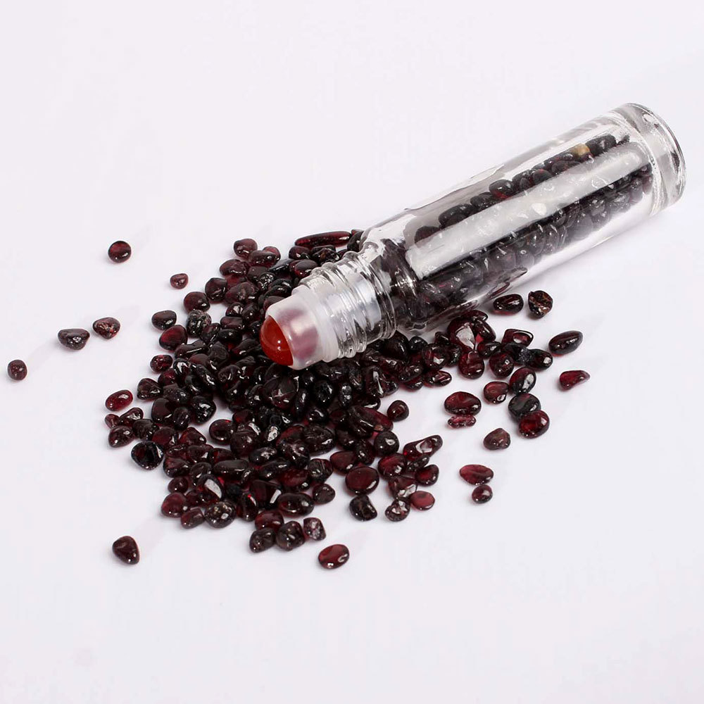 10ml; 버건디 가넷; 유리 대나무 커버