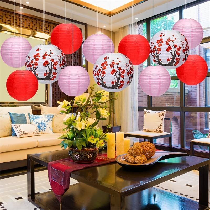 2025 nuevo envío transfronterizo de Navidad 20 flores de cerezo y globos de papel rojos