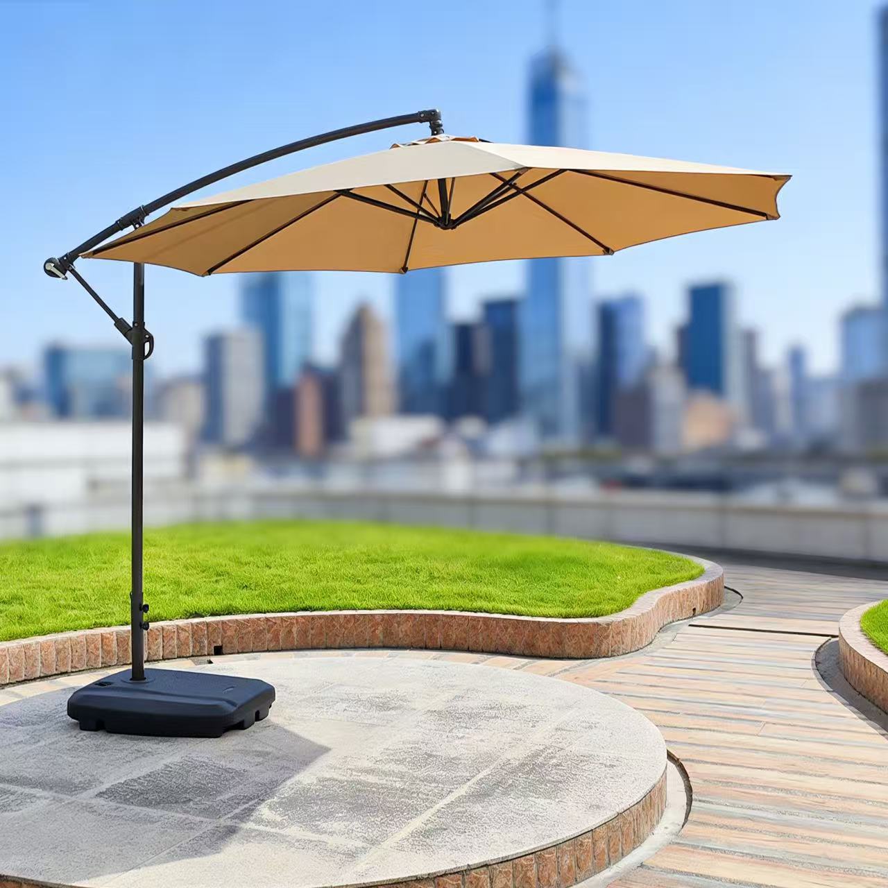 outdoor sunshade balcony sun umbrella beach advertising umbrella round luxury hand push umbrella patio umbrella balcony banana umbrella