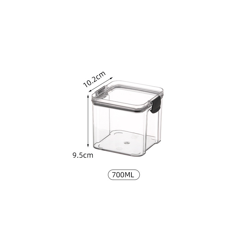 Granos de cocina de almacenamiento de plástico transparente caja de tarro de comida snack tarro de almacenamiento de té al por mayor frasco sellado