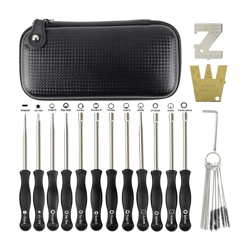 Accesorios de motosierra 12 UNIDS herramienta de ajuste del carburador con el cepillo con la caja Universal