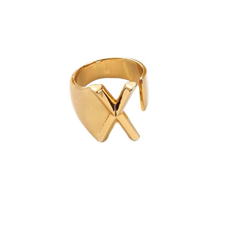 Fashion Letter Copper Plating Open Ring 1 Piece
