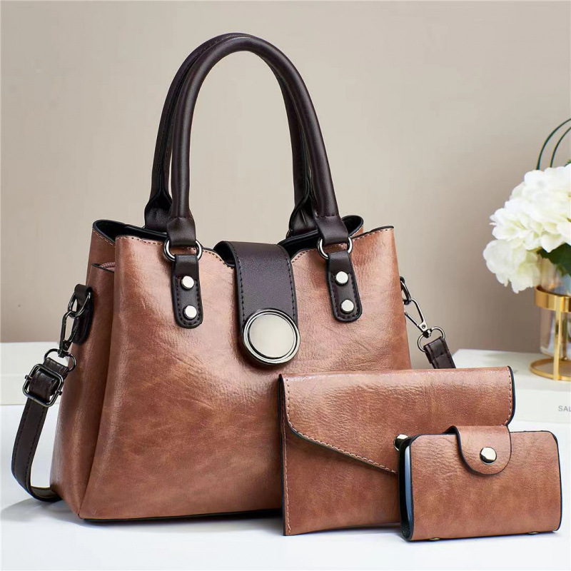 Dos piezas de paquete de bolsos de mano de temperamento, bolsos de mochila diarios, bolsos de hombro casuales de moda, bolsos transfronterizos