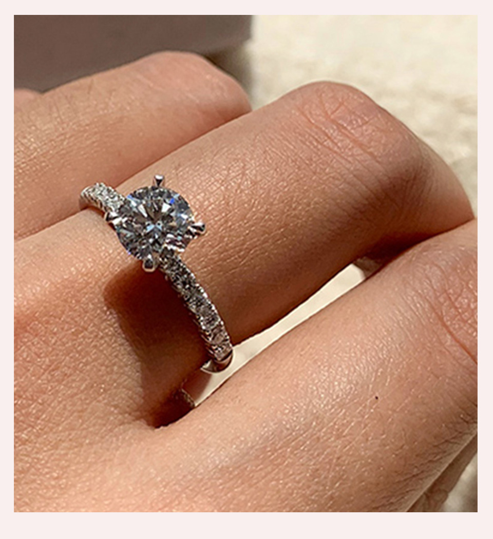 All Seasons Season Women'S Gender 925 Sterling Silver Moissanite Geometric Rings