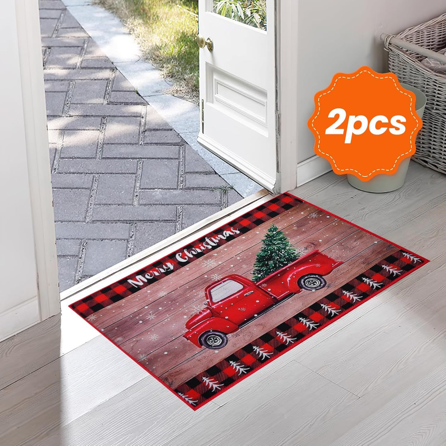 Transfronterizos nuevas alfombras de Navidad decoración puerta de entrada alfombras de baño alfombras de puerta al por mayor