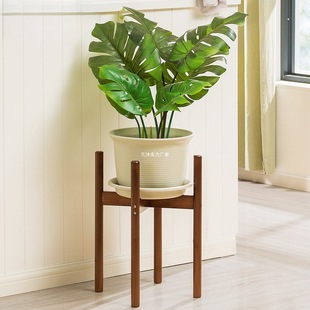 Wooden Floor-Standing Room Flower Pot Shelf Living Room Plant Rack Removable Succulent Flower Rack Balcony Flower Rack for Hall Use