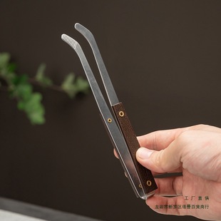 New 304 Stainless Steel Tea Clip Tea Tweezers Cup Washing Clip Household Tea Making Tools Tea Props Accessories Non-Slip and Anti-Scalding