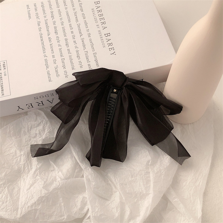 Clip de cabello de arco de super hadas cabello roto de mujer detrás de la cabeza de alto nivel de la red adornamiento de cabello rojo temperamento simple y dulce clip de cabello