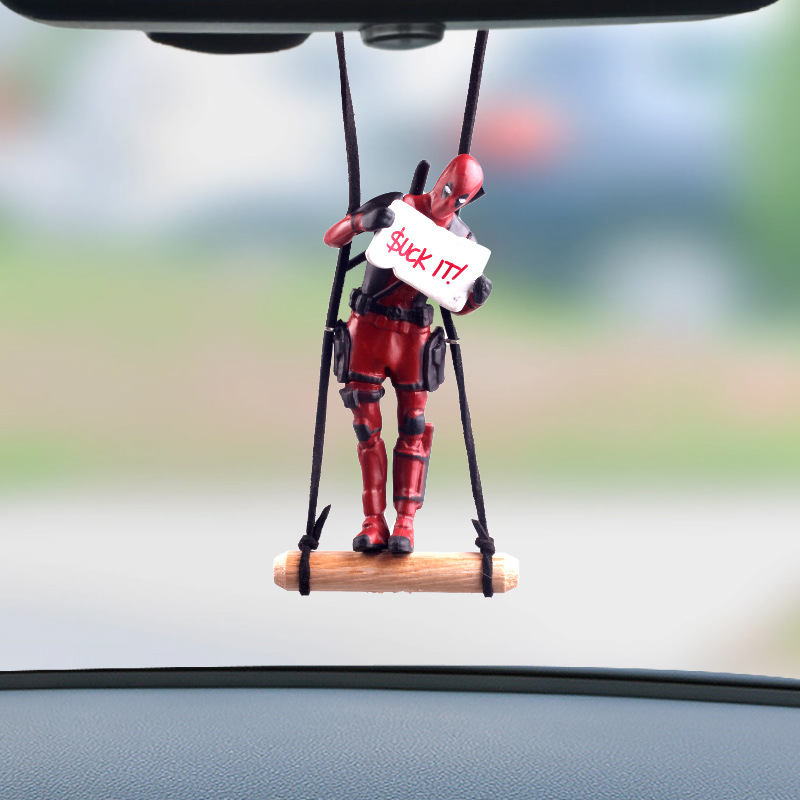 Animación creativa transfronteriza Deadpool columnas de automóviles accesorios de automóviles decoración interior espejo retrovisor colgante dibujos animados