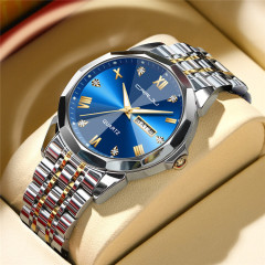 CRRJU/卡俊5023男士女士新款防水時尚超薄款男士手錶日曆石英表