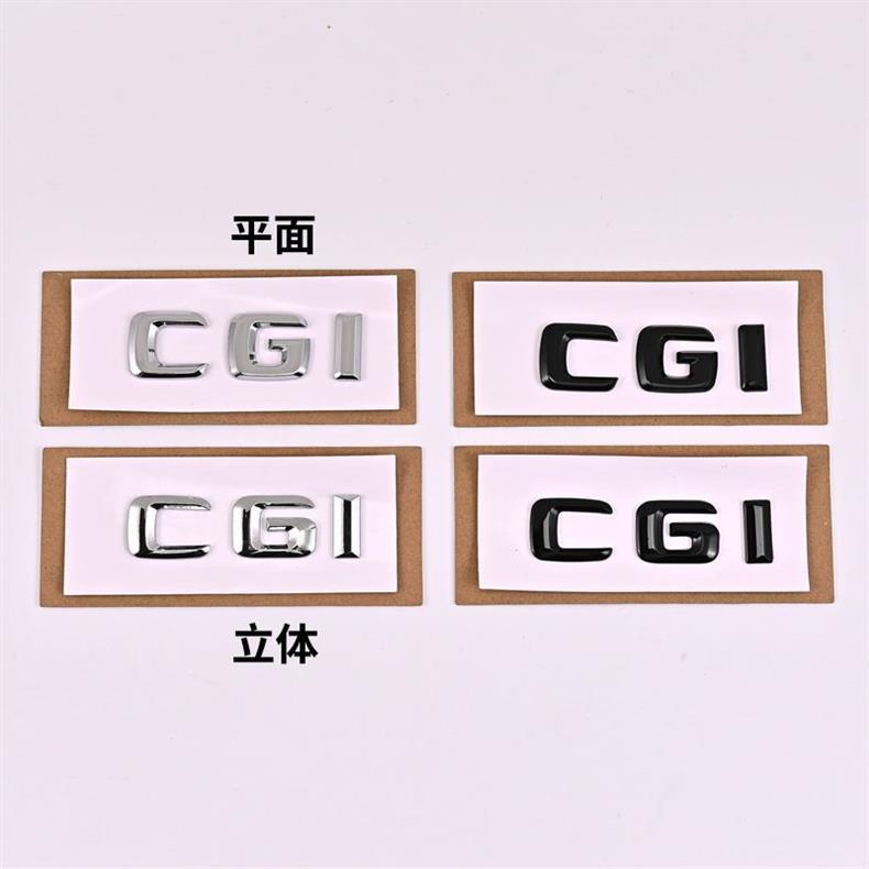 Old Mercedes-Benz turbocharger emblem, CGI car sticker, English modification car logo, diesel version, CDI lettering, rear tail emblem