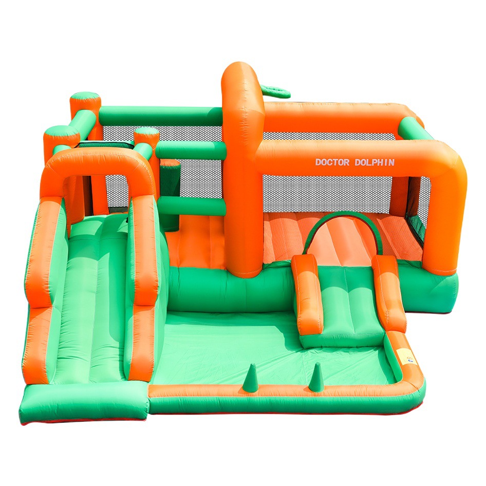 Doctor Delfín | Trampolín inflable infantil, castillo pequeño, tobogán inflable para el hogar
