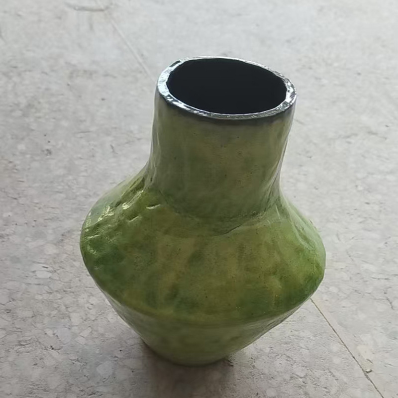 景徳鎮セラミック花瓶手描きグリーン磁器花瓶水耕フラワーアレンジメントリビングルームデスクトップ B&B 装飾花瓶装飾品|undefined