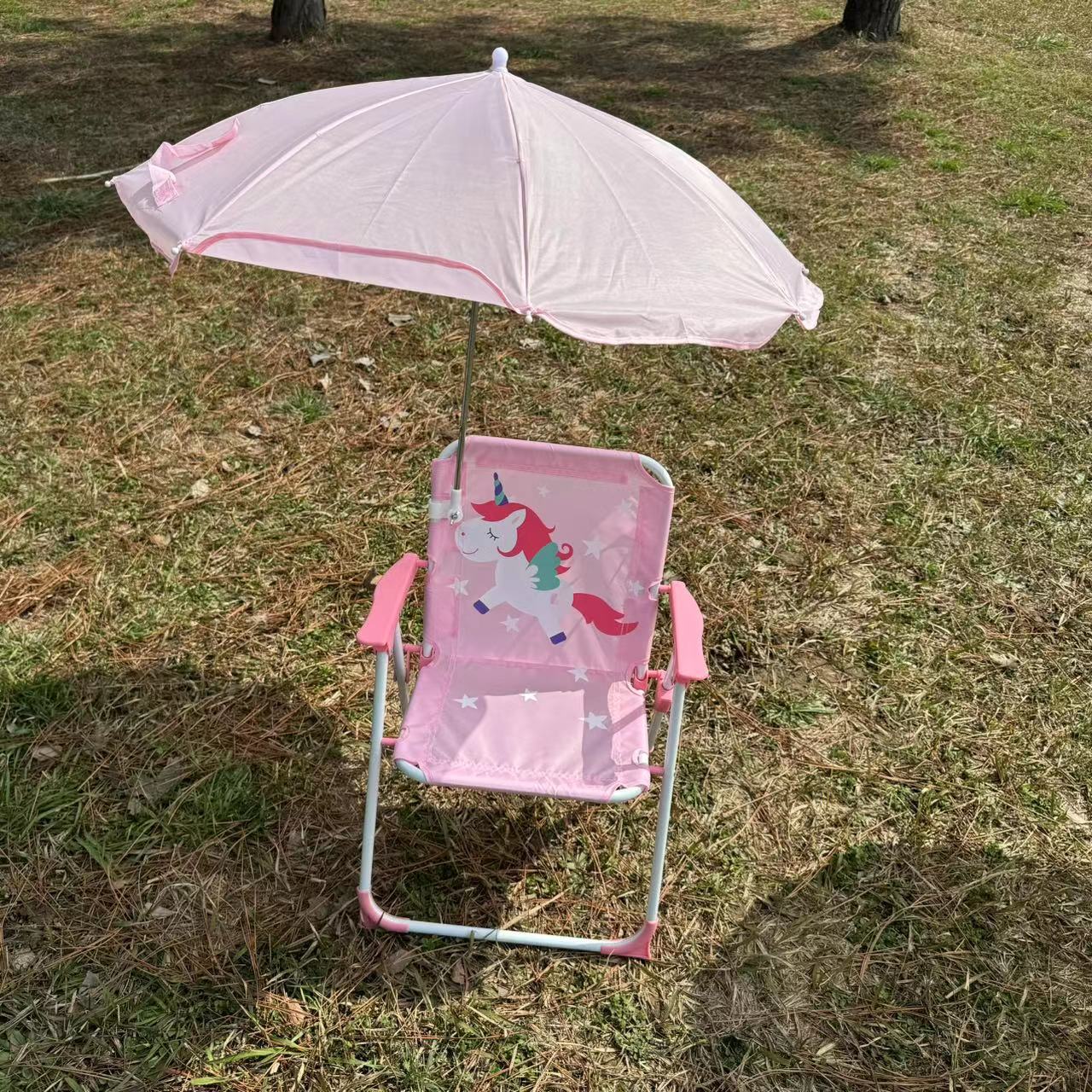 Silla de playa para niños silla plegable para niños portátil camping al aire libre picnic pescar frente al mar paraguas protector solar frente al mar