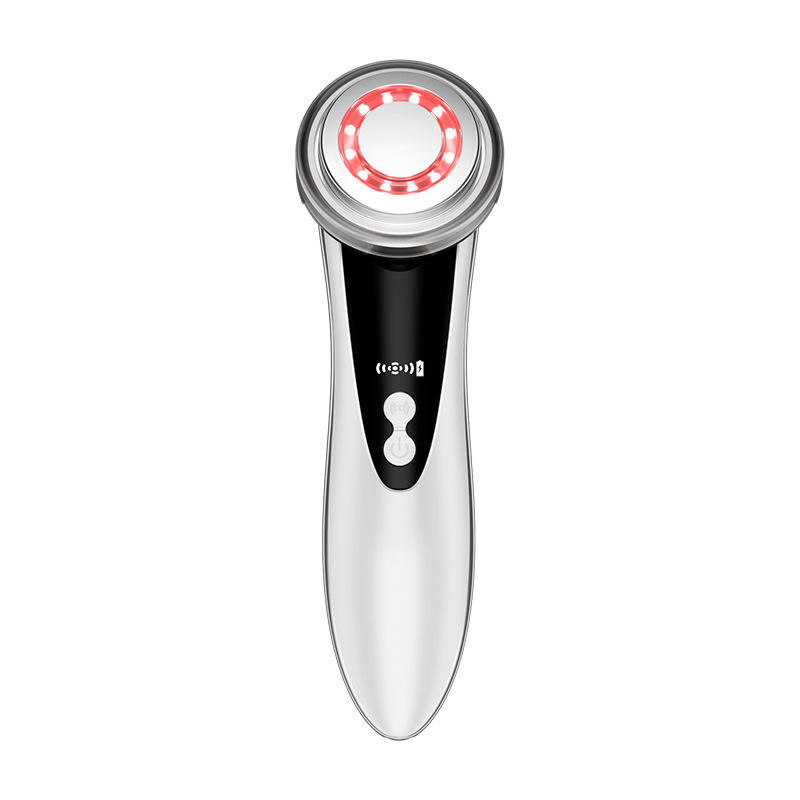 Fabricante al por mayor, luz de color portátil para el hogar, instrumento de introducción para rejuvenecimiento de la piel cálida, masajeador de vibración facial, instrumento de belleza de burbujas pequeñas