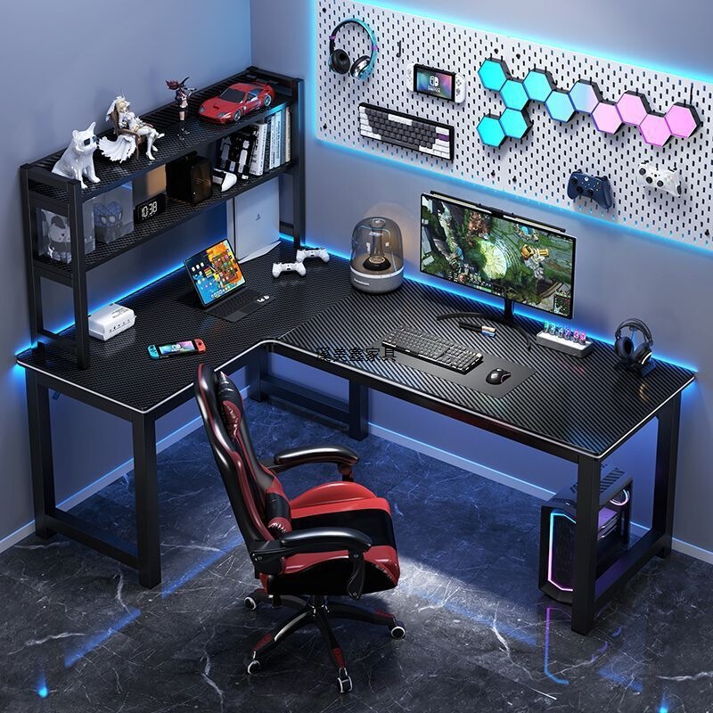 Ximei Xin Furniture L-Shaped Corner Gaming Desk Double Computer Desk Desktop Home Student Writing Desk Simple Office Desk