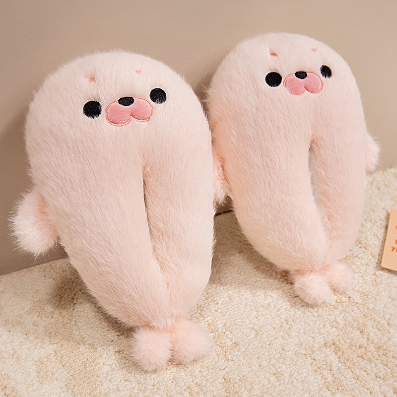 Zapatos de algodón de foca transfronterizos de invierno para niñas lindos bolsas de tacones para casa zapatos de algodón de peluche calentamiento