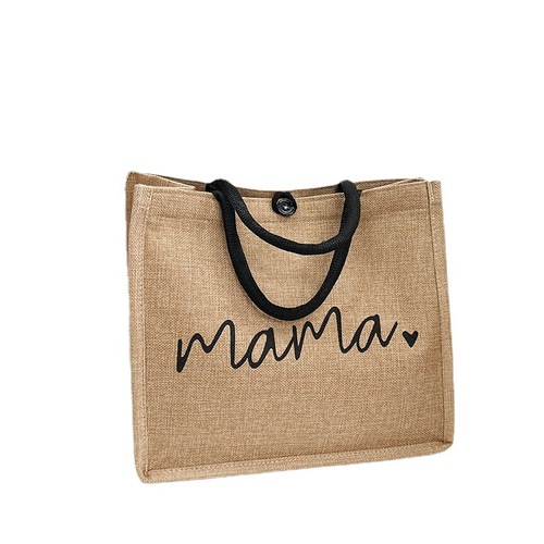 Pure Color Women's Handbag Cotton Linen Bag 2024 New Model Single Shoulder Large Capacity Travel Urban Simple Travel Beach Bag