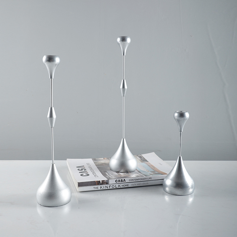 Modern creative metal candle drop-shaped