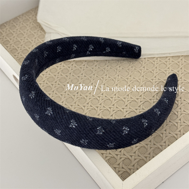 Otoño y invierno Meilade coreano retro estricto esponja cabeza de banda nueva variedad de terciopelo alto cráneo ancho banda de cabello mayorista