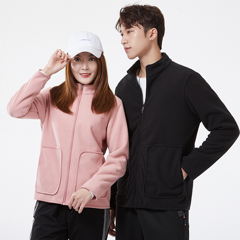 2021 Autumn and Winter New Model Fleece Jacket Men's Thicken Women's Flannel Coat Couple Outdoor Down Jacket Lining 