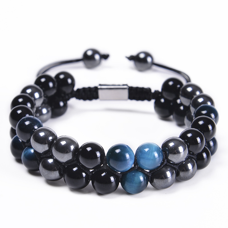 Fashion Gradient Color Natural Stone Beaded Bracelets 1 Piece display picture 3