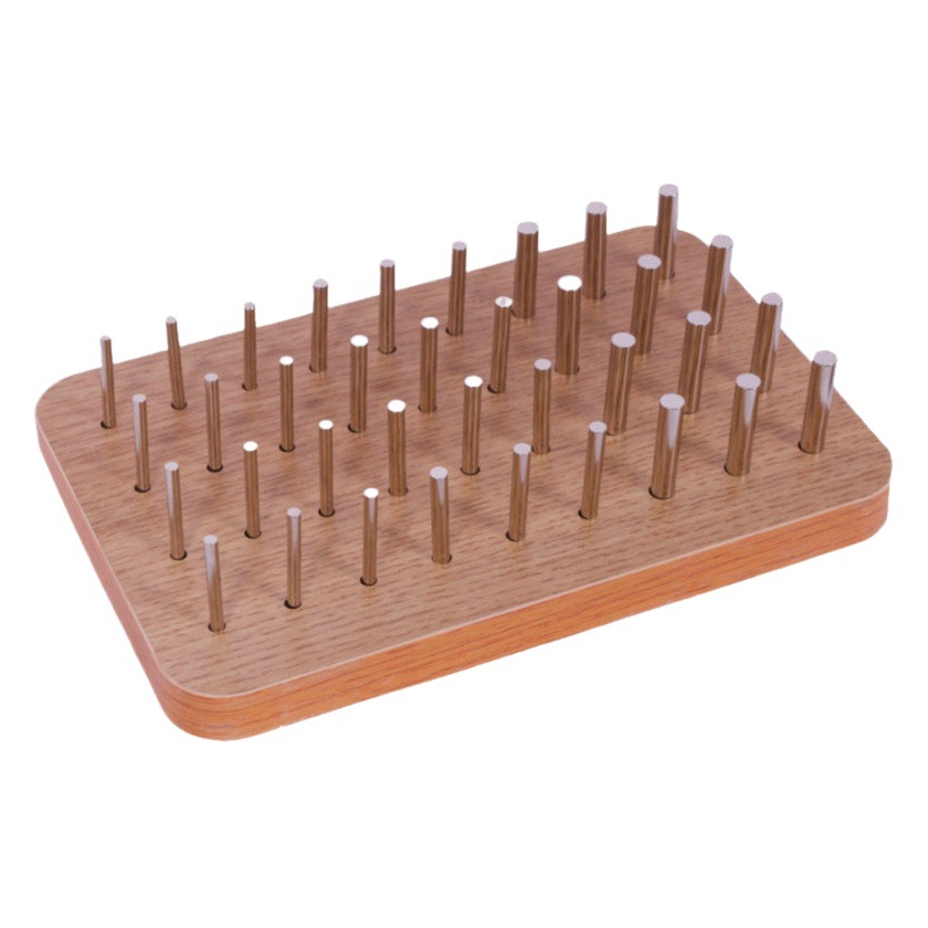 Formación de rehabilitación tablero de enchufe de palo de hierro golpe hemiplejia hierro uña dedo función fina equipo de coordinación mano-ojo tablero de enchufe no madera