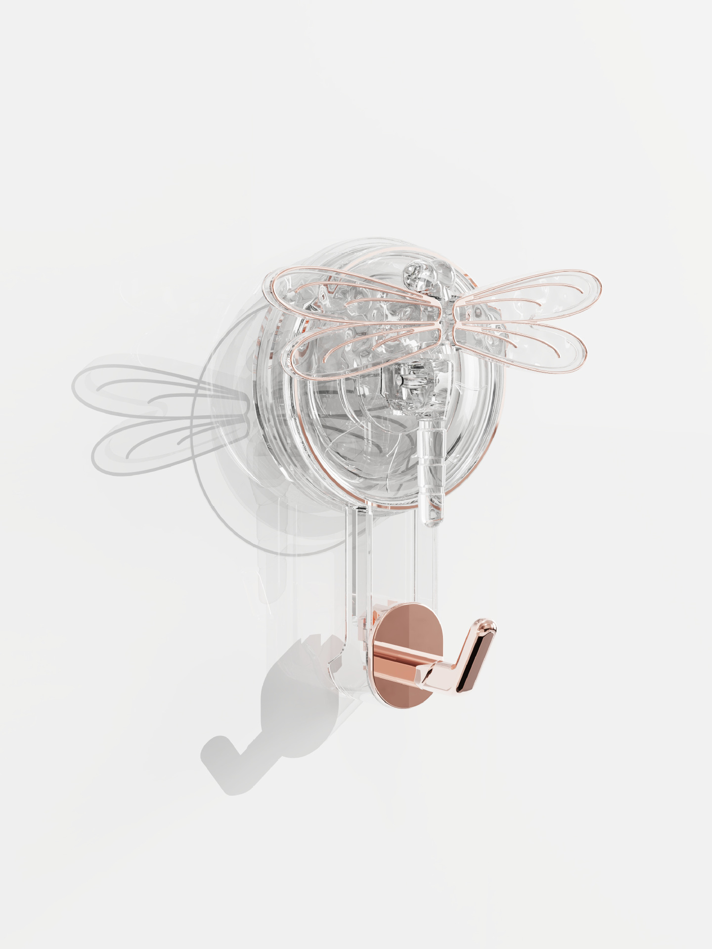 Ligero y lujoso hogar sin perforación gancho de ventosa fuerte toalla de ventosa de vacío cocina gancho adhesivo sin rastro gancho