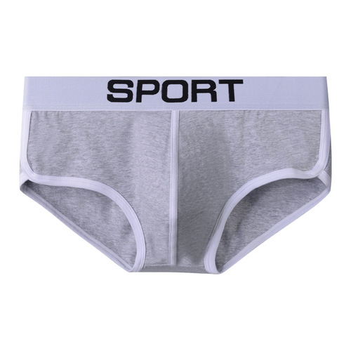 Foreign trade hot selling men's cotton briefs sweatpants soft, comfortable and breathable U convex bag European and American sexy underwear