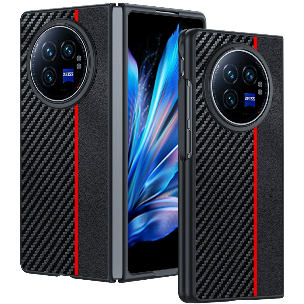 Защита корпуса телефона Vivoxfold3Pro: кожаный чехол на магните против падений, ультра‑тонкий чехол из телячьей кожи