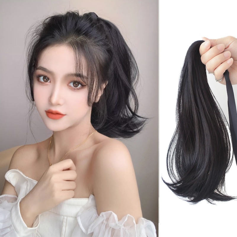 Wig Ponytail Women's Micro Curly Hair Ponytail Tie-up Cyber Celebrity Natural Imitation Hair Seamless Micro-warped Ponytail