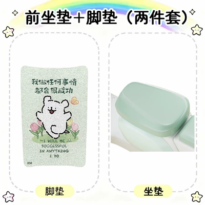 Niu U One Seat Cushion, Waterproof: Electric car cushion - confidence-line-puppy-two-piece-set-new-national-standard-smoky-green-front-seat-foot-mats-m-size-x50