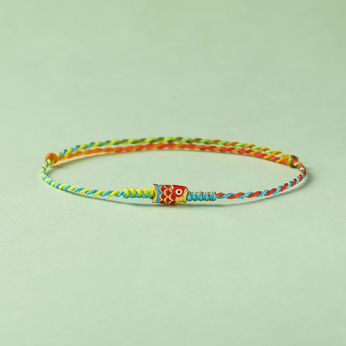 Colorful Good Luck Koi Red Hand Rope Red Rope Bracelet Women's Dragon Boat Festival Woven Hand Rope Men's Anklet Shore Gift