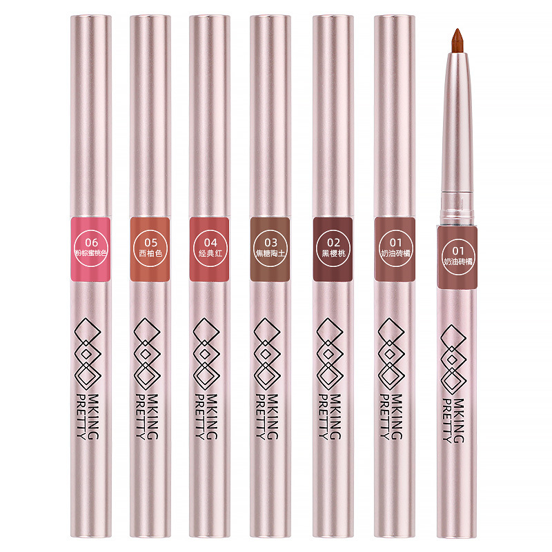 MKING PRETTY delineador de labios tallado fino lápiz labial impermeable y resistente al sudor