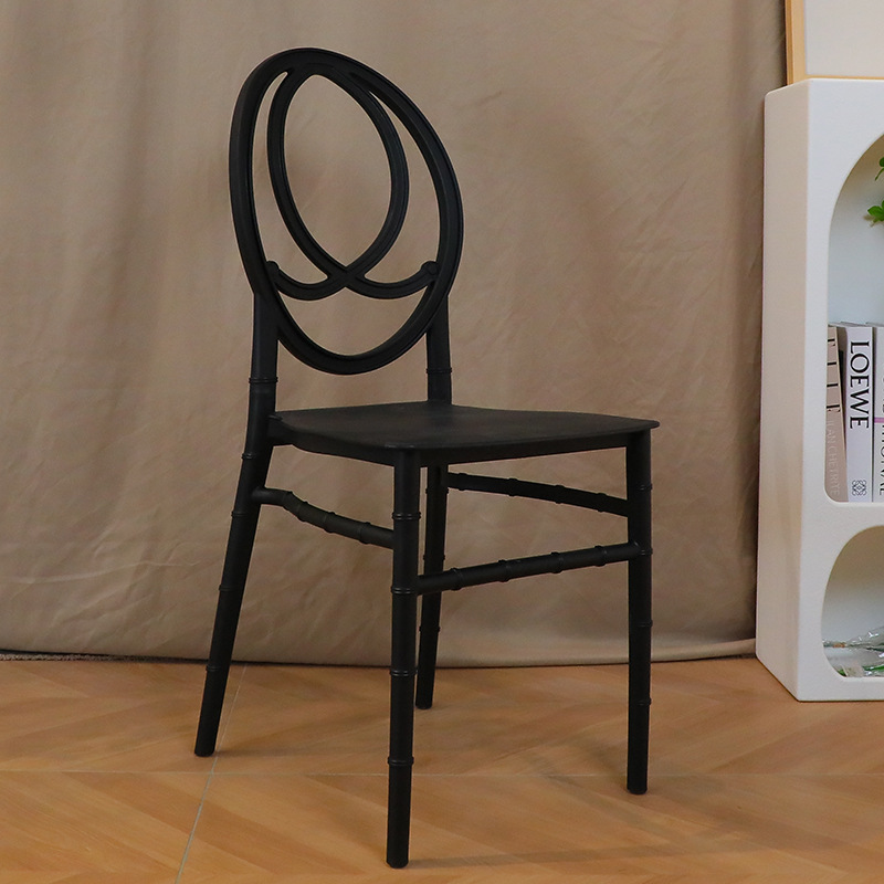 Sesión nórdica PP silla de bambú silla antigua silla de boda hotel fábrica de silla de banquete boda al aire libre taburetes de plástico grueso