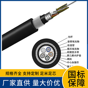4GYTA-4B1.3 Network Monitoring Line 4-Core 6-Core 12-Core 24-Core Aluminum Loosen Layer Stranded Pipe Optical Cable