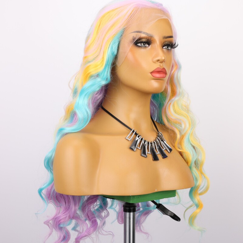 Synthetic Lace Front Wig Long Curly Hair 13*3inch Synthetic Lace Front Wig Multi-Color Wigs