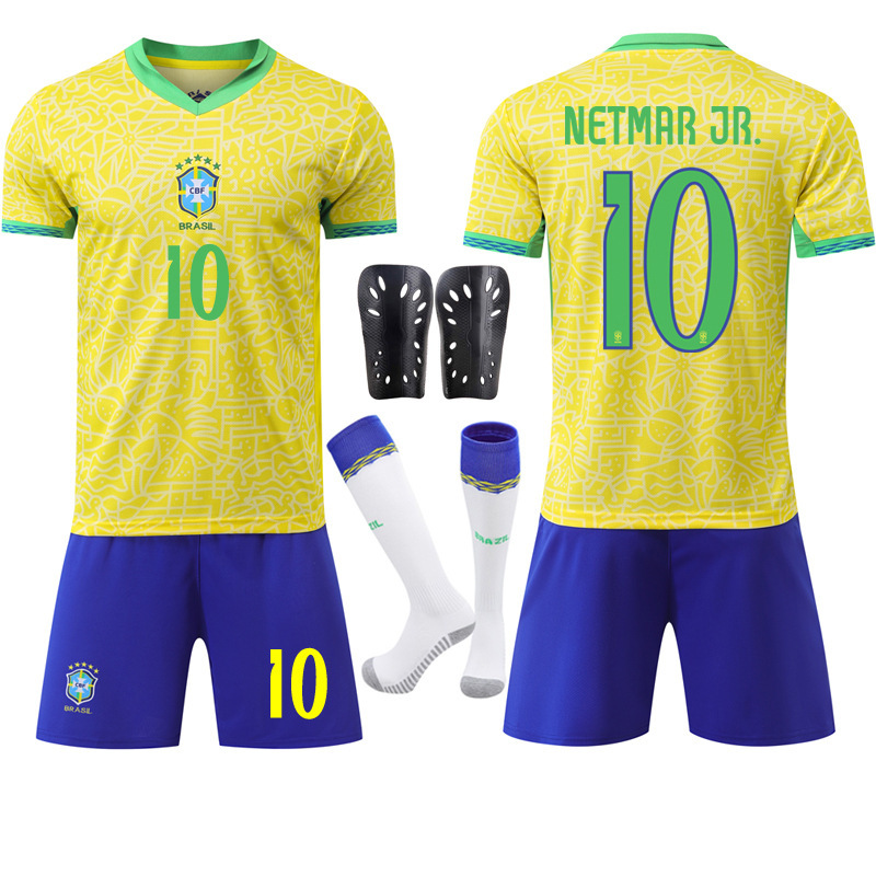 Neymar número 10 con calcetines + equipo de protección