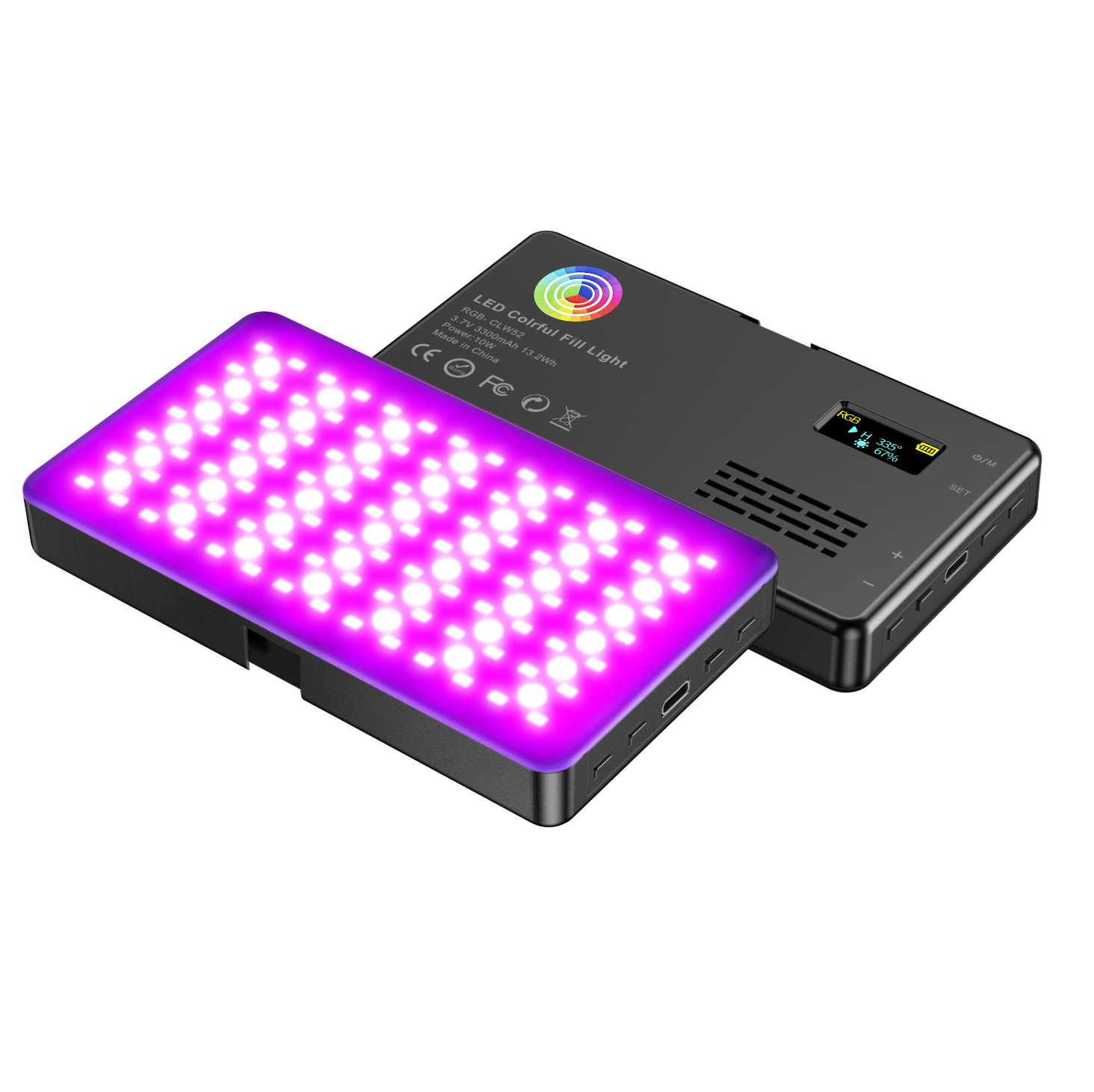 Al Aire Libre de carga a todo color serie RGB de mano pequeña Luz de bolsillo portátil LED Luz de relleno de teléfono móvil luz de la foto de la boda