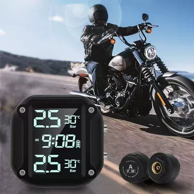 M5 Motorcycle Tire Pressure Monitor Electromechanical Electric Vehicle Motorcycle Wireless High Precision Tire Pressure Monitori