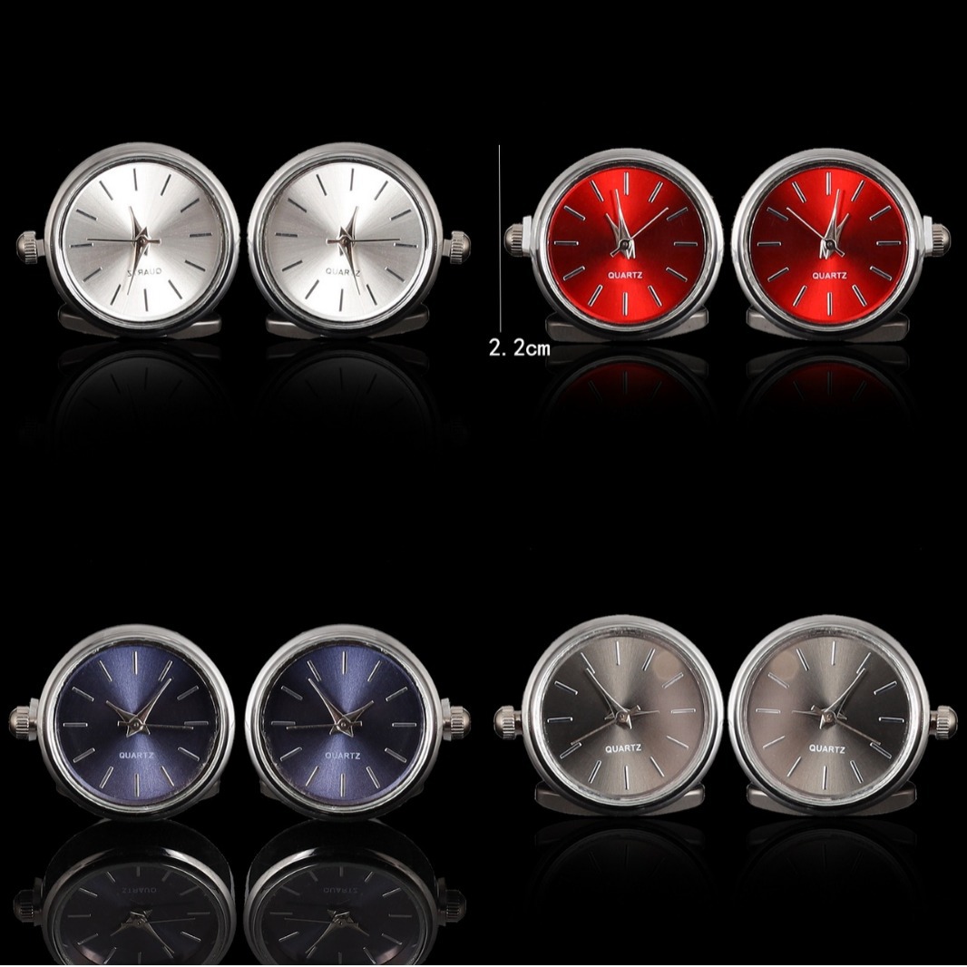 High-end movement silver men's cuff French shirt precision watch cufflinks cross-border spot