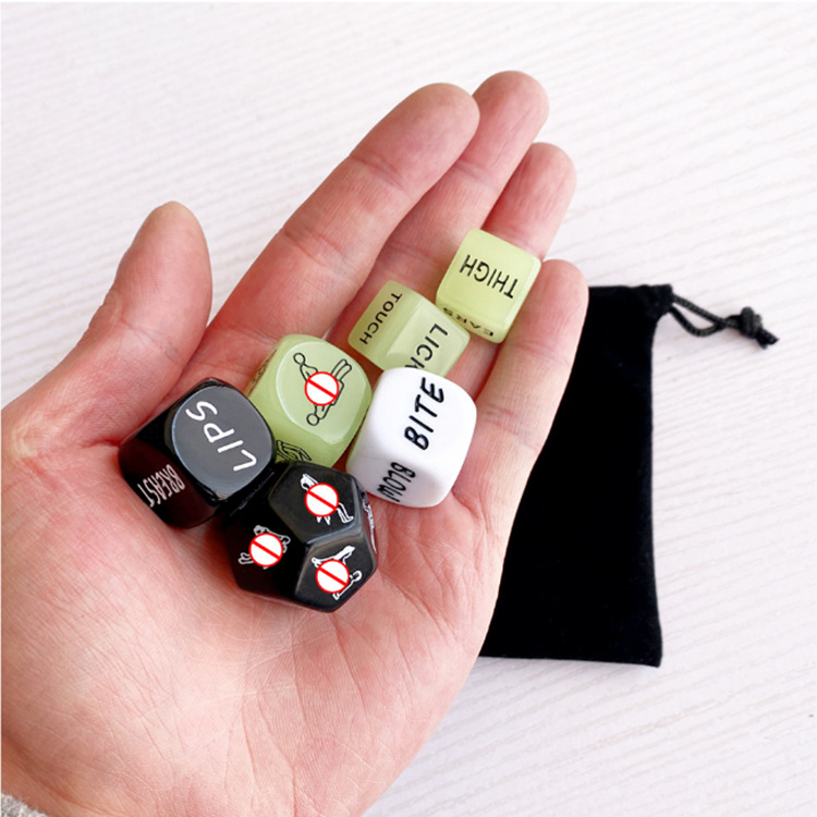 Adult sex dice set luminous English 12-sided poses flirting action…