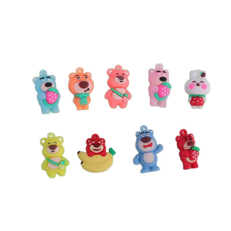 Nuevo estilo de dibujos animados de PVC huevo llavero de fiesta muñeca pequeña decoración creativa pegamento suave adorable colgante al por mayor