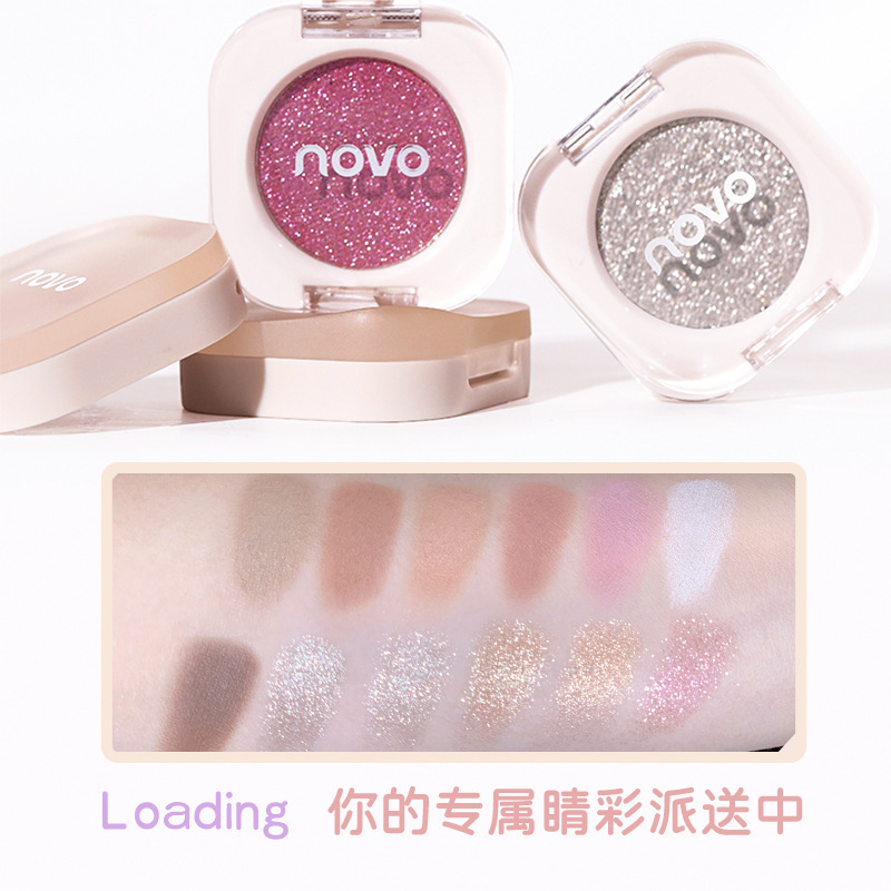 Nuevo producto NOVO Smart Eyes Sombra de ojos monocromática Cowherd and Weaver Girl Ping para estudiantes con brillo nacarado y maquillaje barato